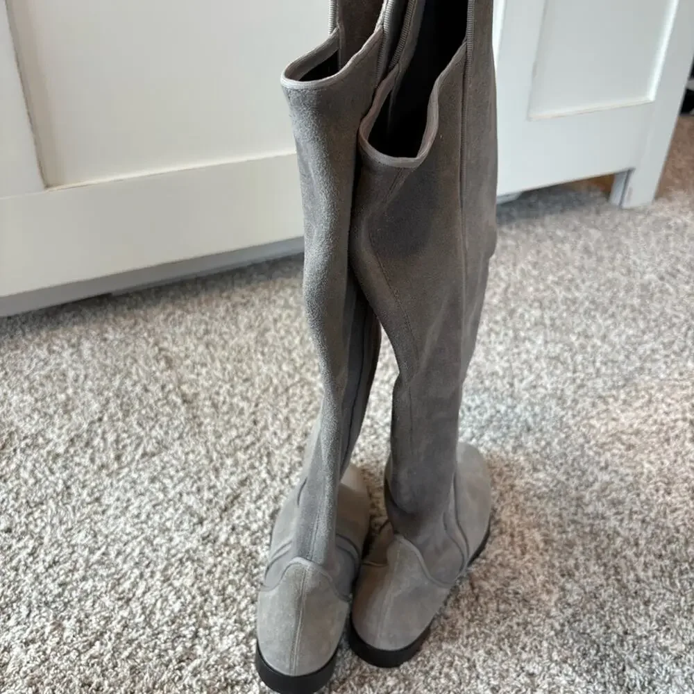 Joe Sanchez Women's Suede Over-The-Knee Boots in Gray Size 39 (8.5)